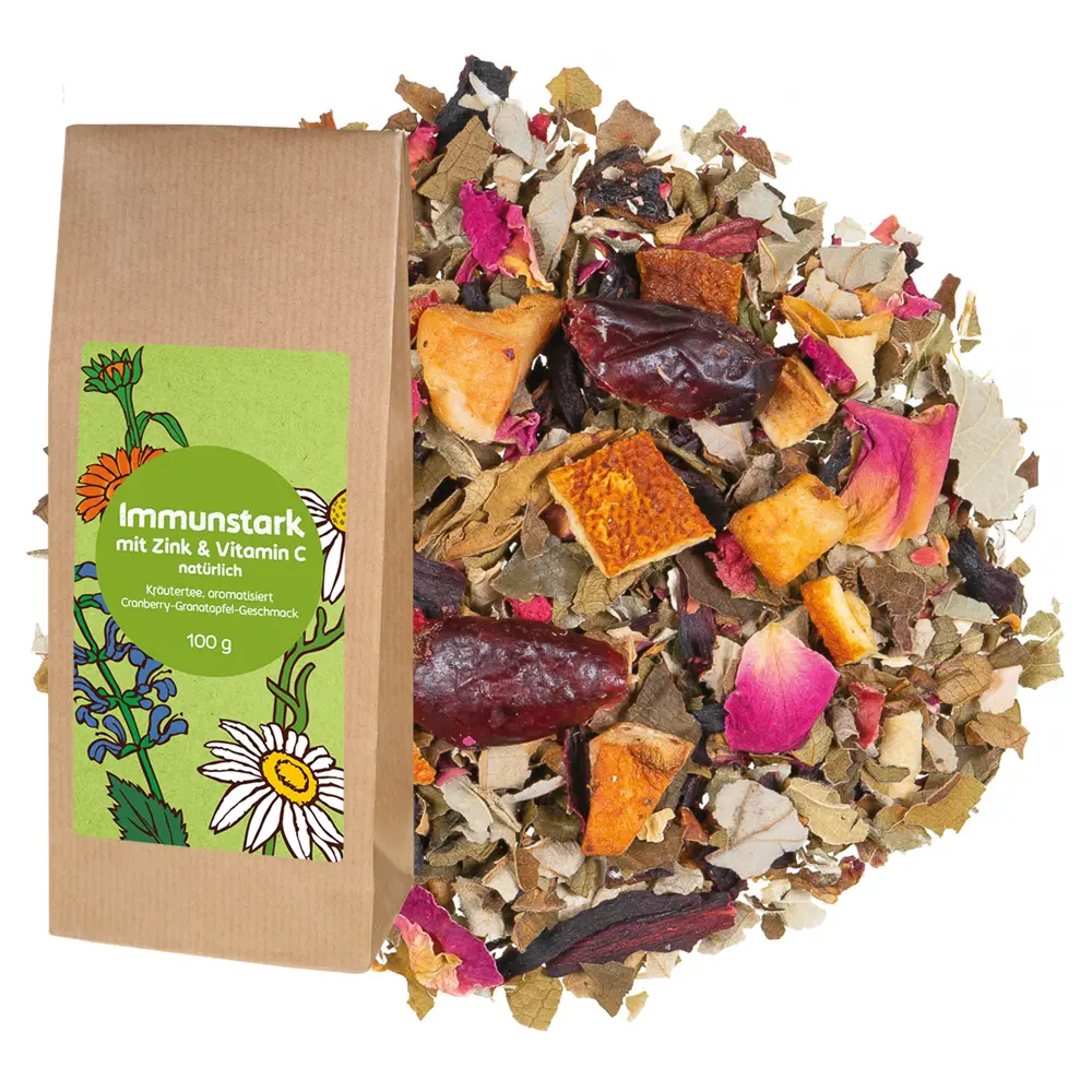Immunstark, 100g (Kräutertee mit Zink und Vitamin C, natürlich aromatisiert)