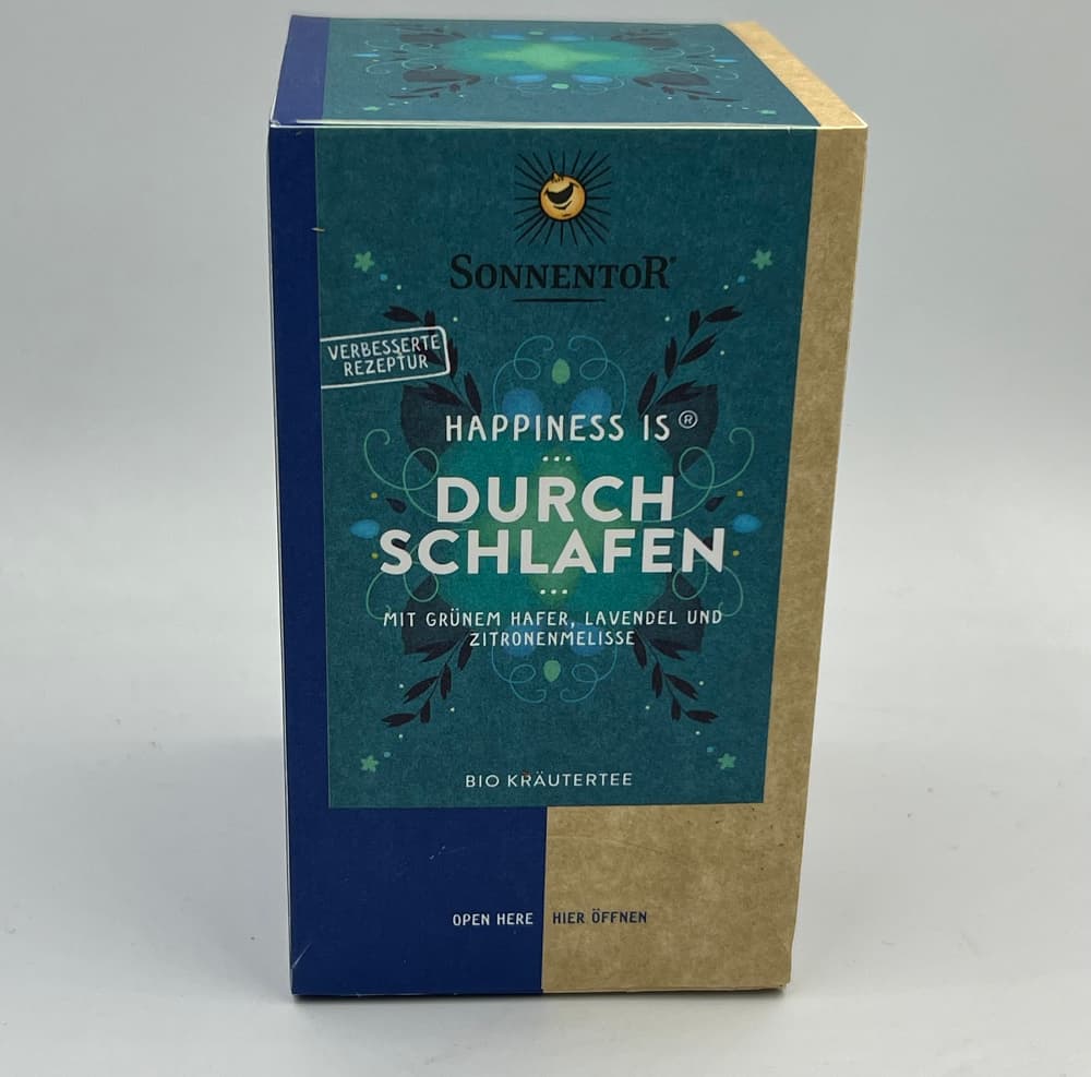 Durchschlafen, Bio Kräutertee, 18x1,5 g = 27 g (Sonnentor Teebeutel) Durchschlafen, Bio Kräutertee, 18x1,5 g = 27 g (Sonnentor Teebeutel)