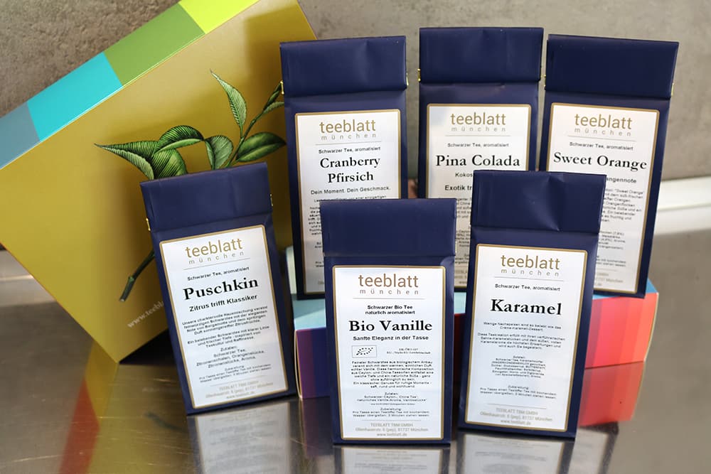 Teeproben Box Schwarze Tees ´Black Magic - Aromavielfalt in 6 Sorten´ á 20g