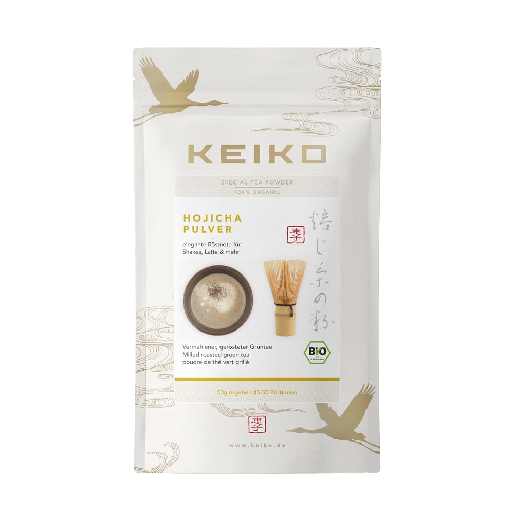 Hojicha Pulver, Bio, 50g (Vermahlener, gerösteter Grüntee von Keiko) Hojicha Pulver, Bio, 50g (Vermahlener, gerösteter Grüntee von Keiko)