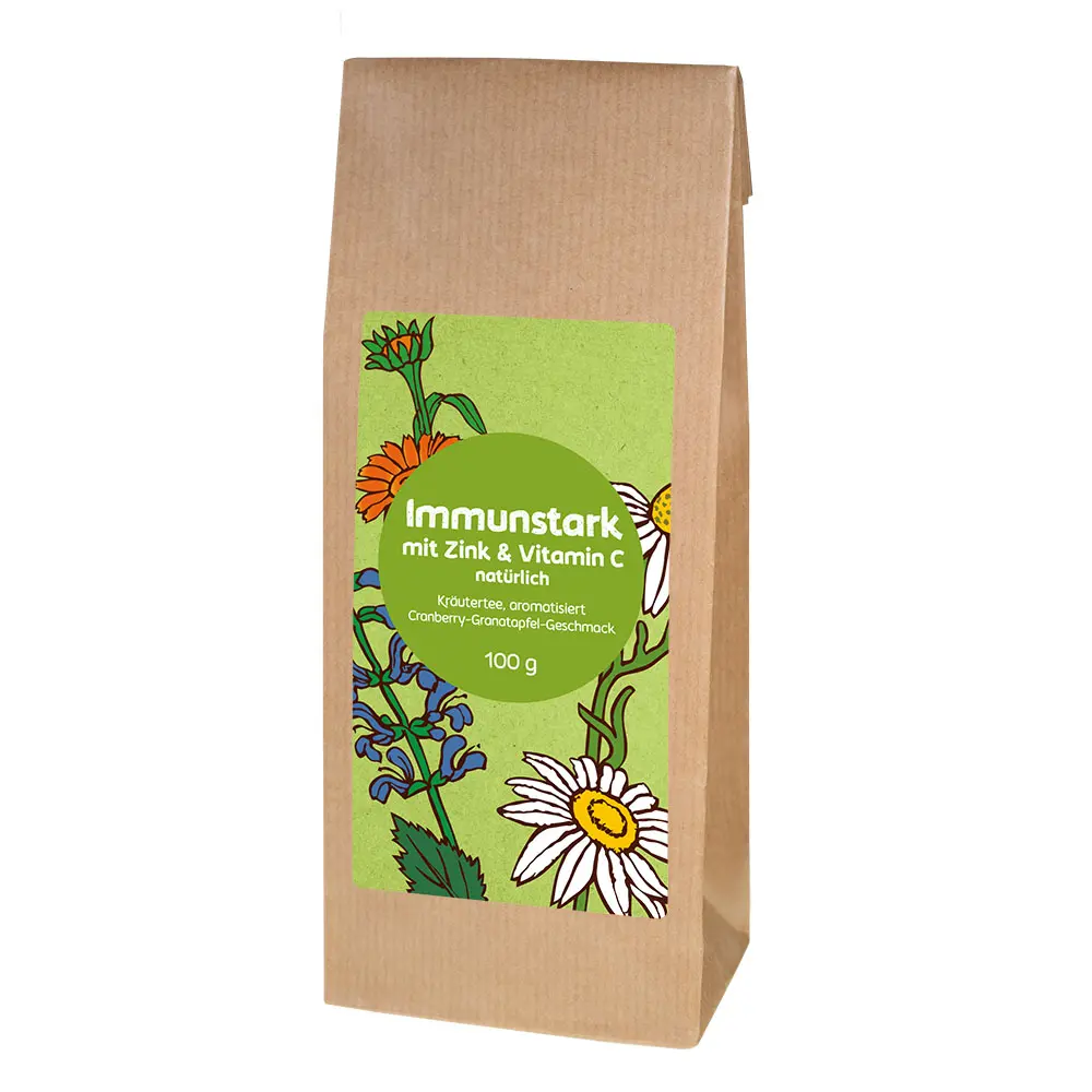 Immunstark, 100g (Kräutertee mit Zink und Vitamin C, natürlich aromatisiert)