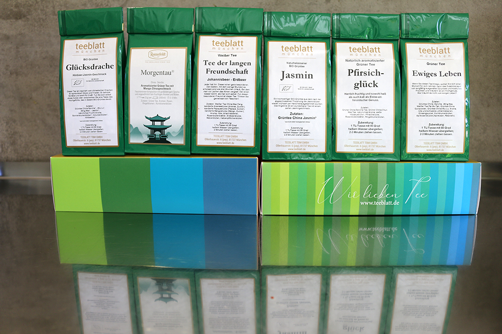 Teeproben Box Aromatisierte Grüne Tees  ´Harmonie auf Erden´ á 20g