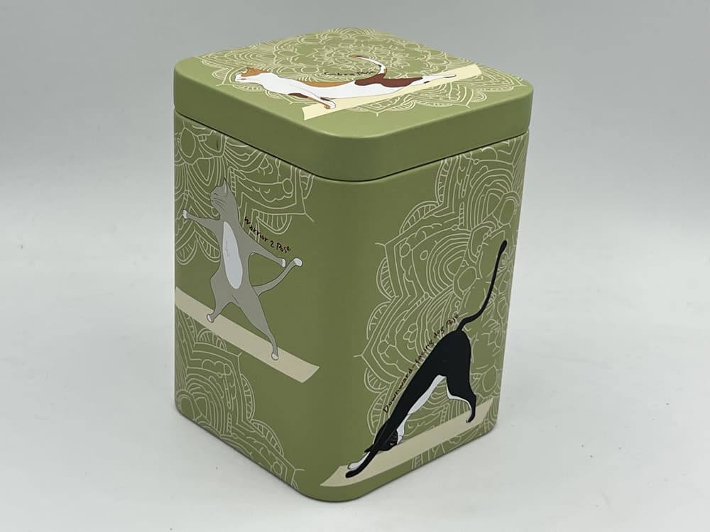 Teedose Yoga Cat, lindgrün 100g  