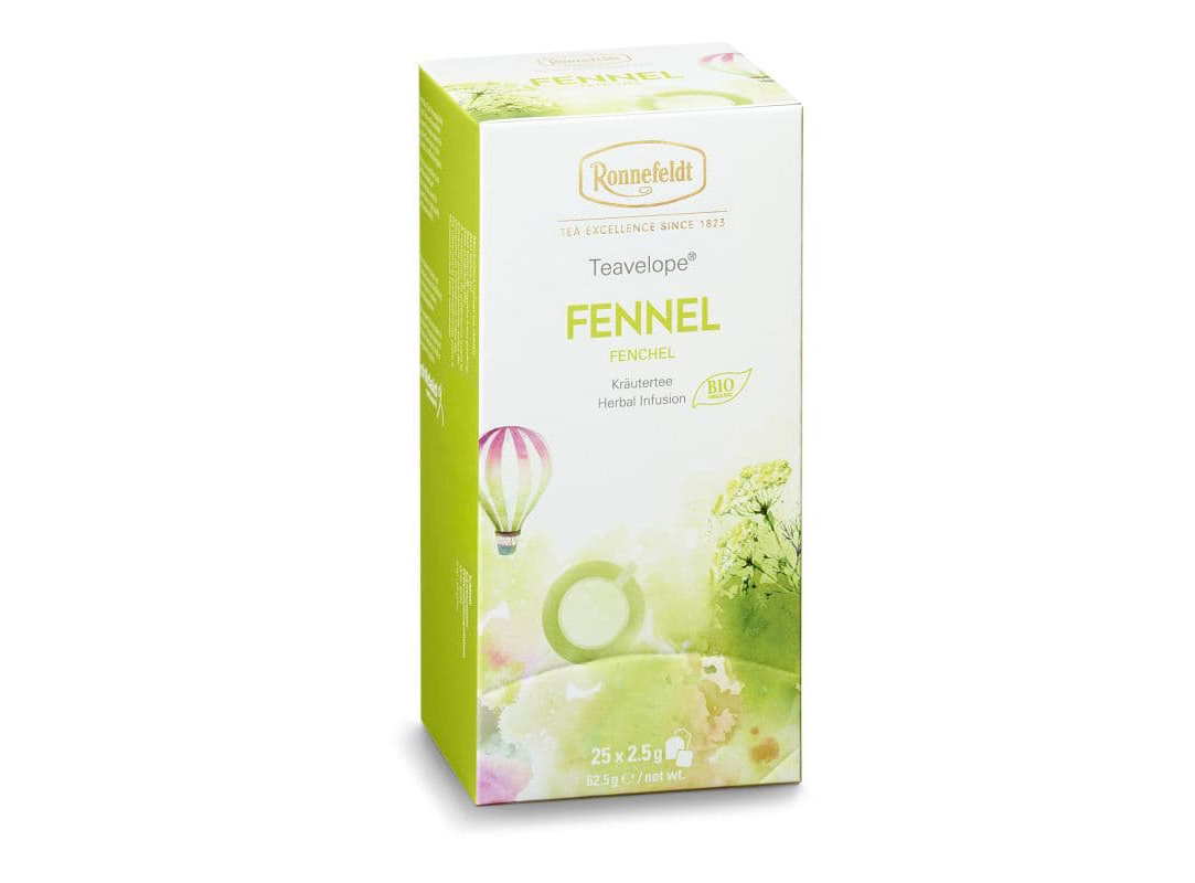 Teavelope Kräutertee Fennel (Fenchel), Bio, 25x2,5g = 62,5g