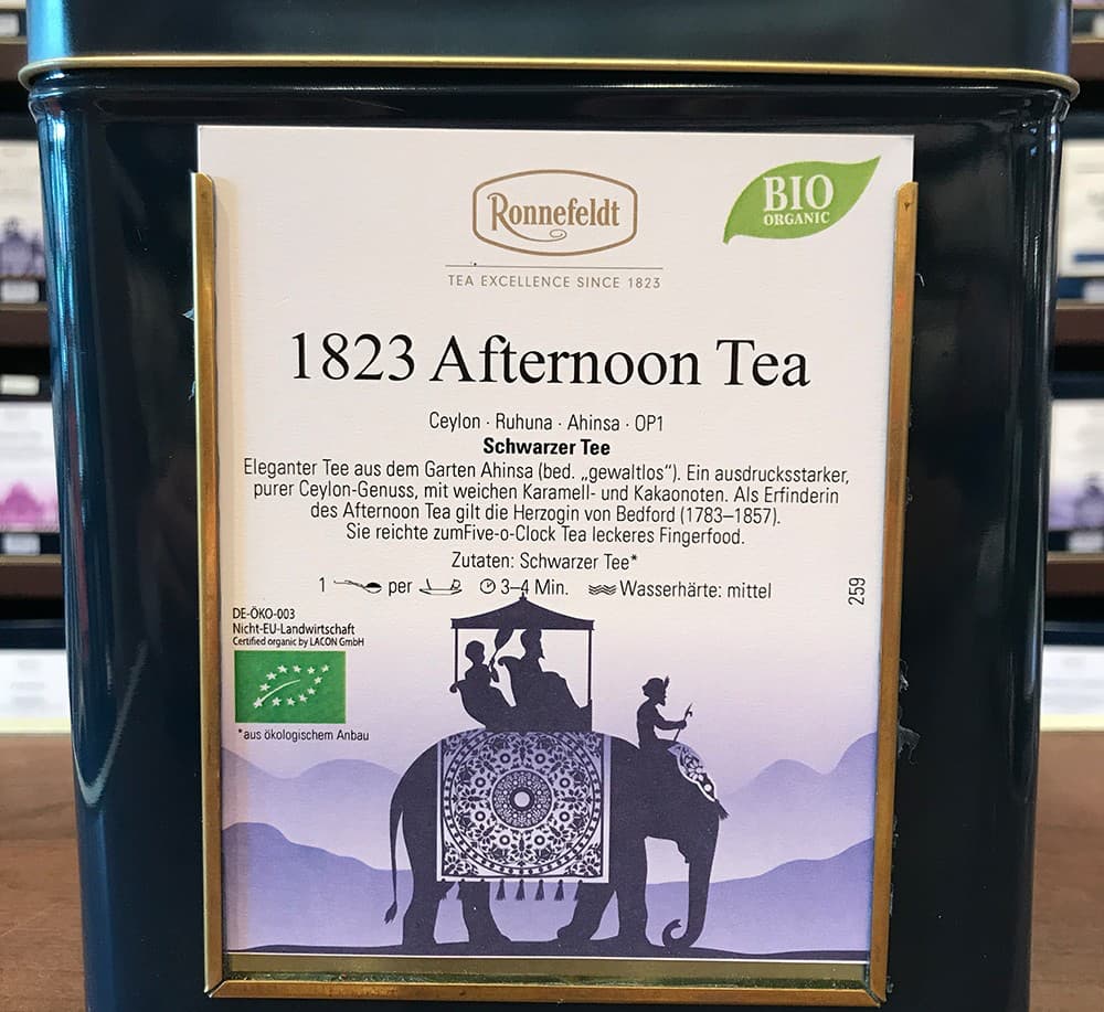 Teeprobe 1823 Afternoon Tea, Bio, 20g (Schwarzer Tee von Ronnefeldt)