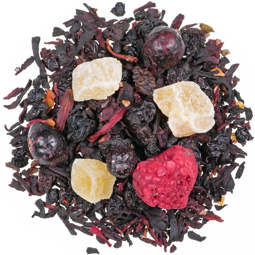 fruechtetee-fruchtbombe-s Fruchtbombe, 100g (Früchtetee mit Himbeer-Kirsch-Geschmack)
