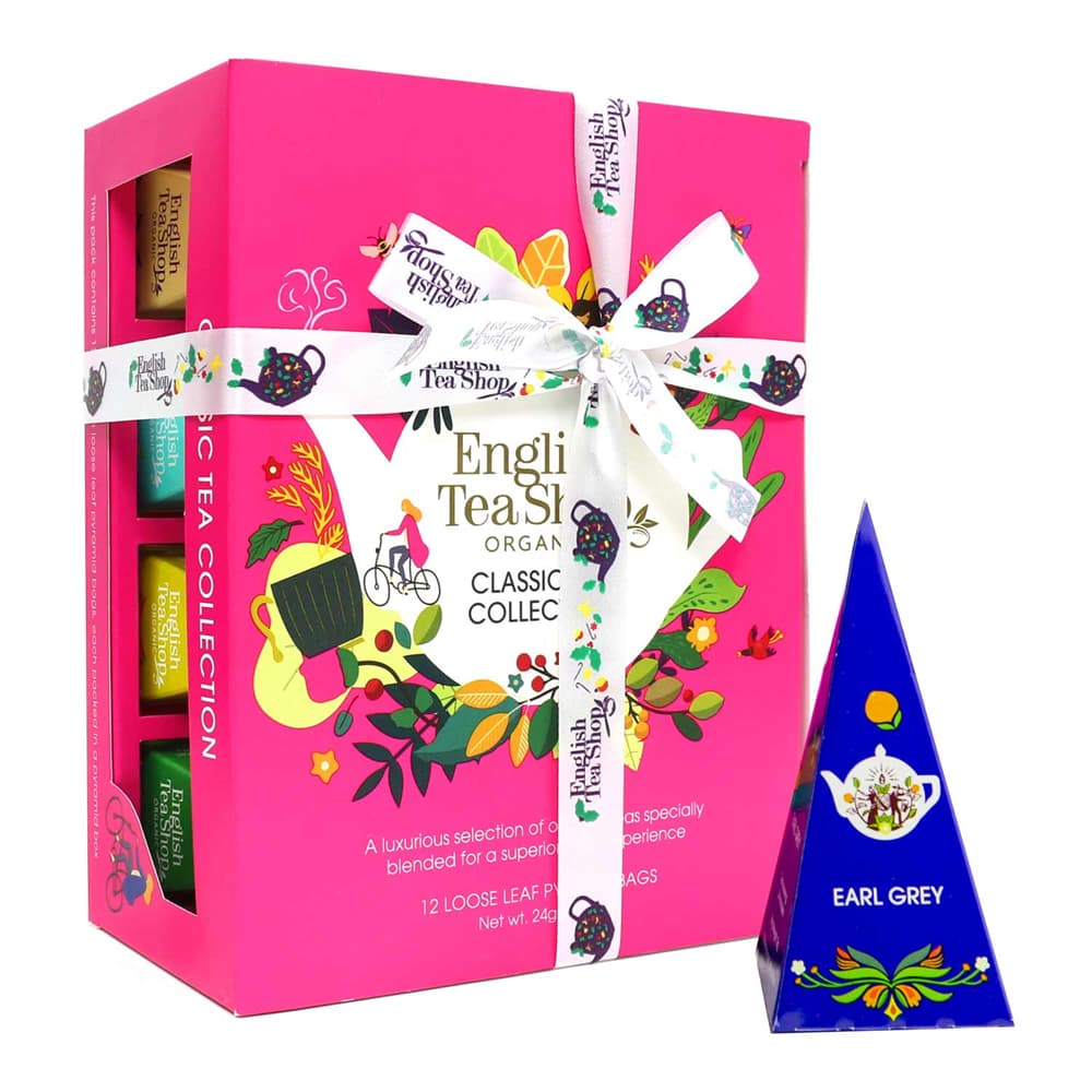 Teegeschenk mit Schleife "Classic Tea Collektion", BIO, 12 Pyramiden-Beutel 