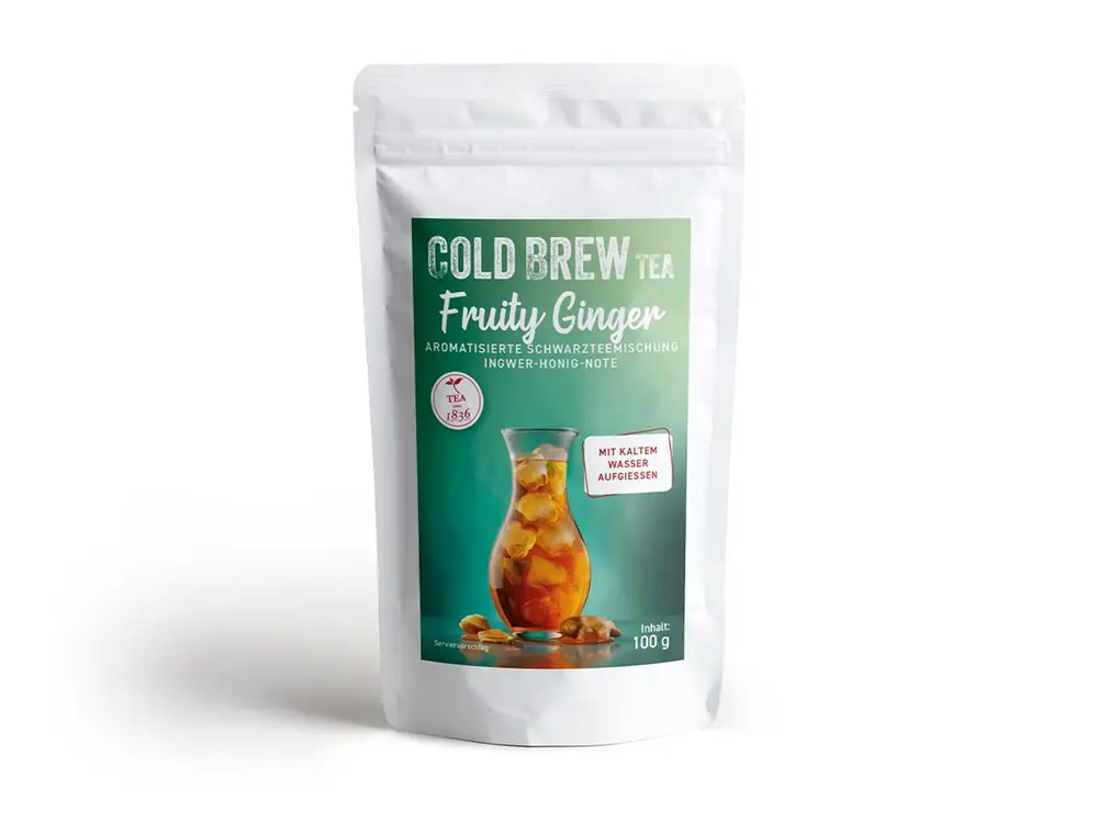 Cold Brew Fruity Ginger, 100g (Arom. Schwarztee mit Ingwer Honig-Note)