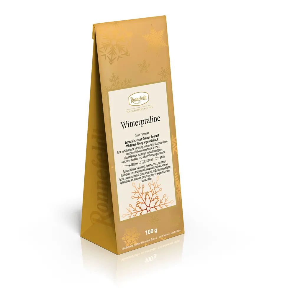 Winterpraline, 100g (Grüner Tee mit Walnuss-Nougatgeschmack von Ronnefeldt)