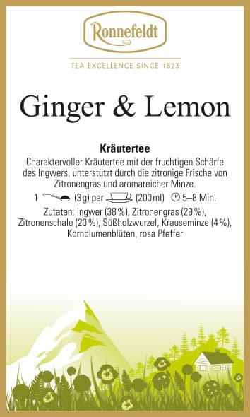 Ginger & Lemon, 100g (Naturbelassener Kräutertee von Ronnefeldt)