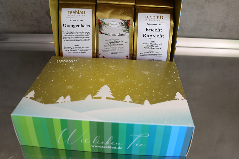 Geschenk Box Schwarztee Drauß vom Walde (3x 100g Aromatisierte Schwarze Tees)