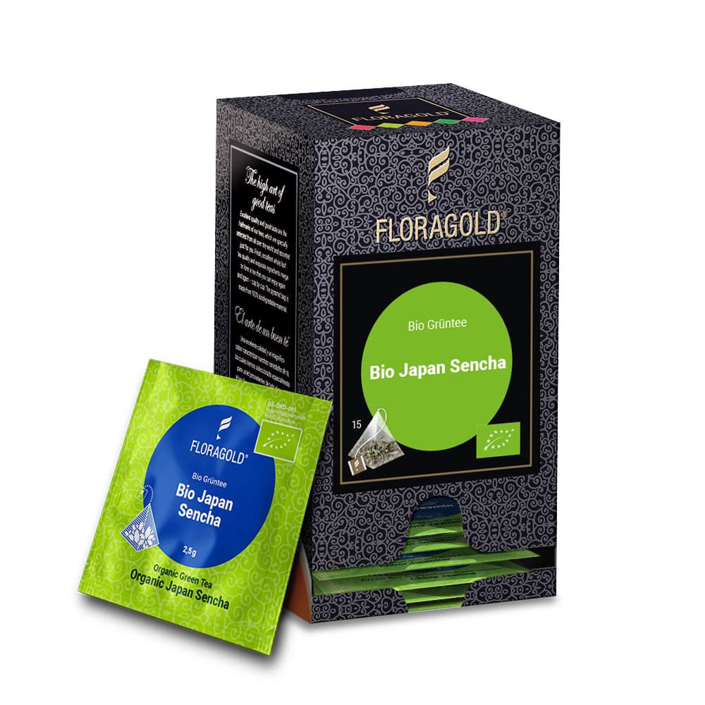 gruener-tee-japan-sencha-bio-pyramide-s Grüner Tee Japan Sencha, Bio, 15 Teepyramiden á 2,5g = 37,5g