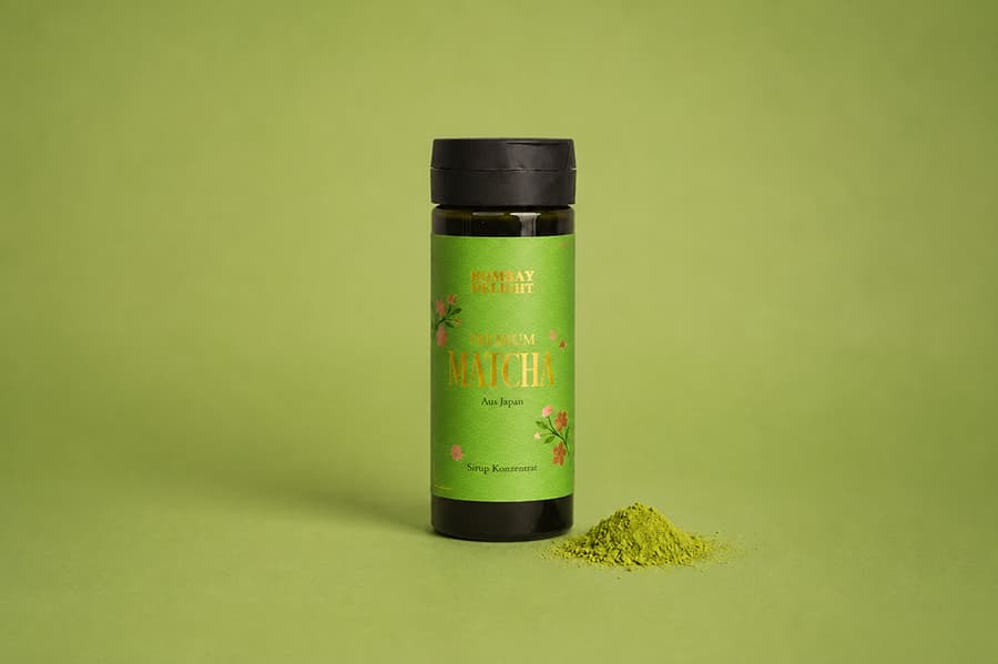 Premium Matcha Sirup Konzentrat, 270ml  (von Bombay Delight in Dosierflasche)