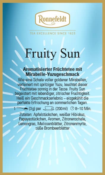 Fruity Sun, 100g (Früchtetee mit Mirabelle-Yuzu-Geschmack von Ronnefeldt)