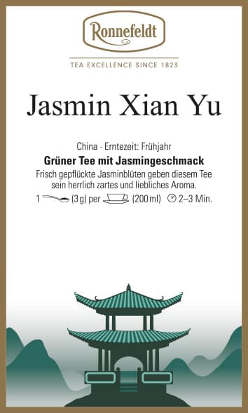 Jasmin Xian Yu (Grüner Tee nur durch Jasminblüten aromatisiert)
