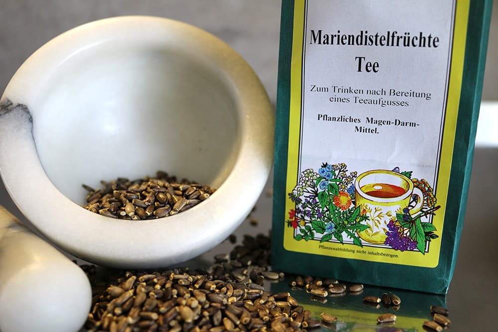 arzneitee-mariendistelfruechte-tee-s Mariendistelfrüchte Tee, 150g (Pflanzliches Magen-Darm-Mittel)