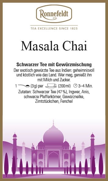 Chai Tee: Masala Chai (Schwarzer Tee mit Gewürzmischung von Ronnefeldt)
