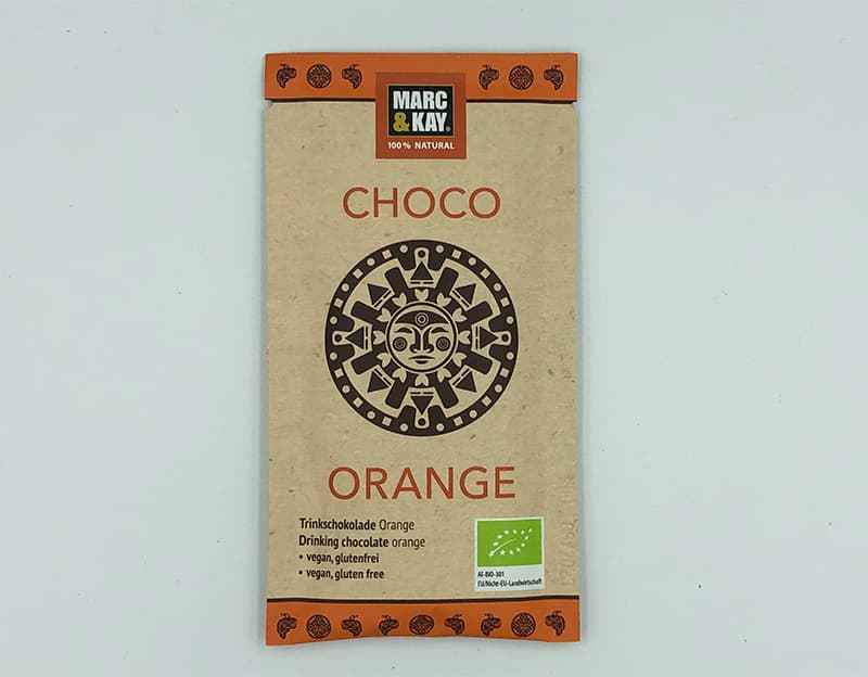Tassenportion Trinkschokolade Choco Orange, Bio, 25g