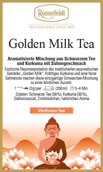 Golden Milk Tea, 100g (Schwarzer Tee mit Kurkuma-Sahne-Geschmack) von Ronnefeldt