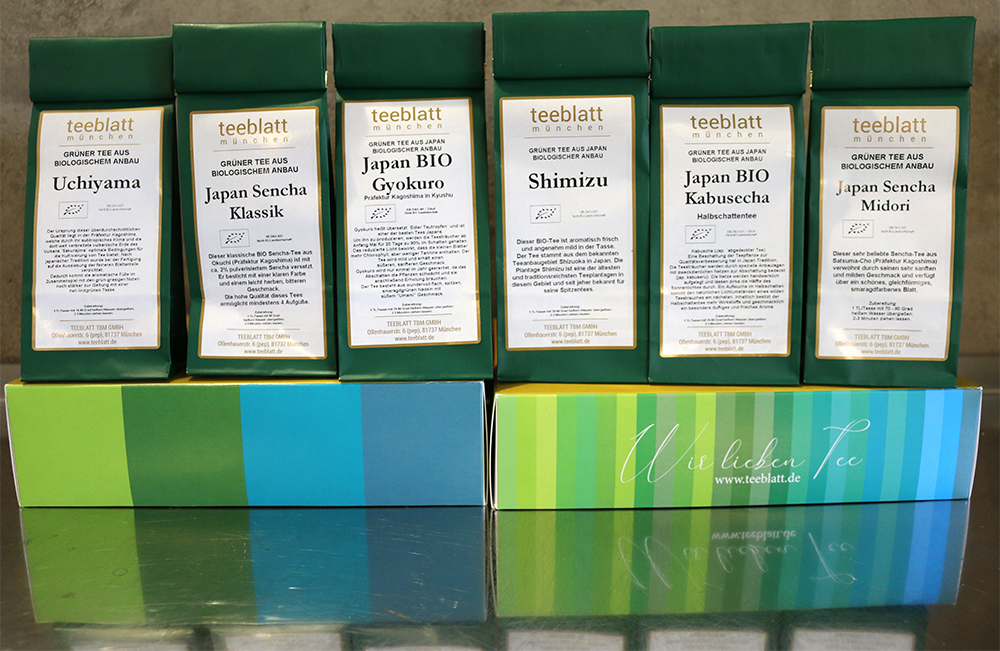 Teeproben Box Premium Klassischer Grüner Japan Tees ´Aufgehende Morgensonne´ á 20g