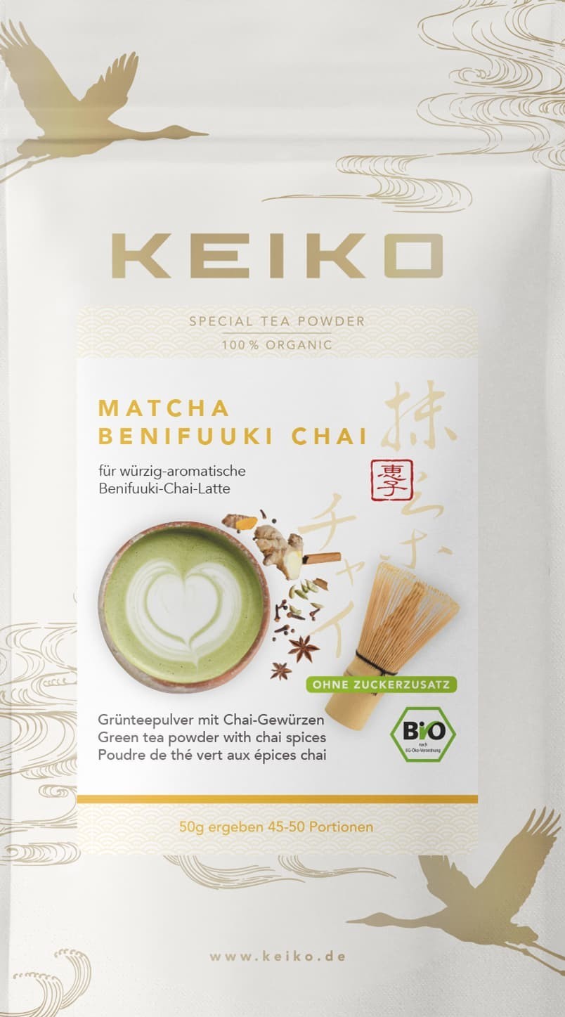 Matcha Benifuuki Chai - Bio Grünteepulver mit Gewürzen, 50g (Chai. Matcha. Magie.) 