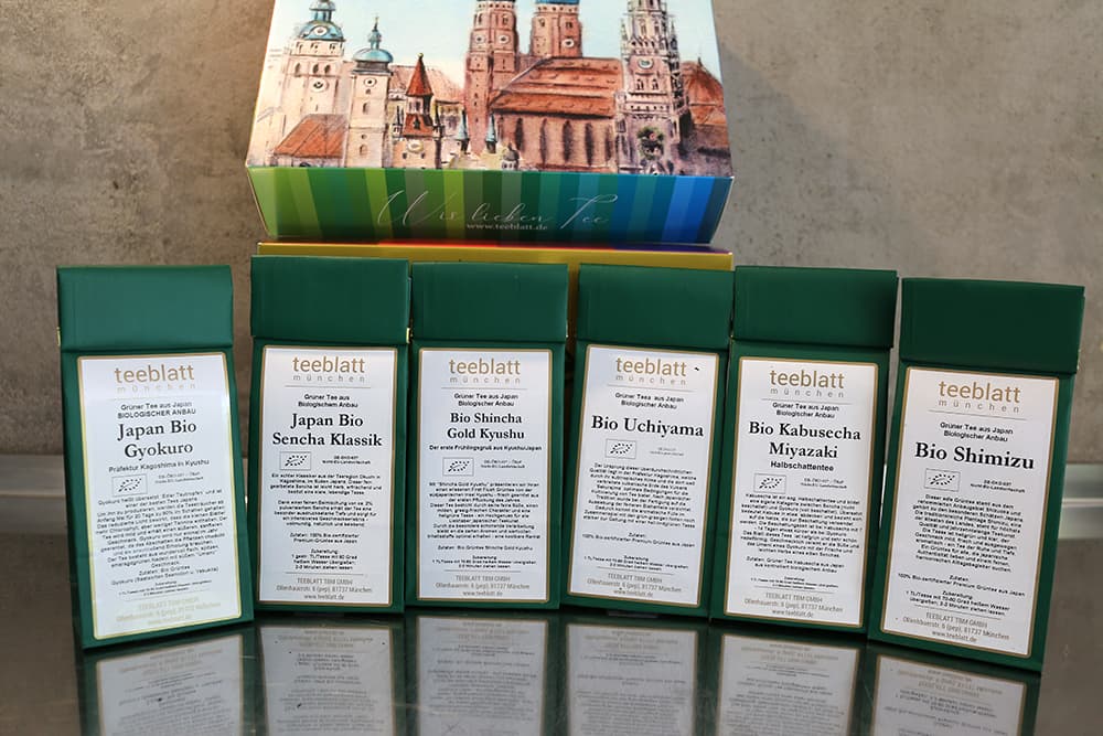 Teeproben Box Premium Klassischer Grüner Japan Tees ´Aufgehende Morgensonne´ á 20g