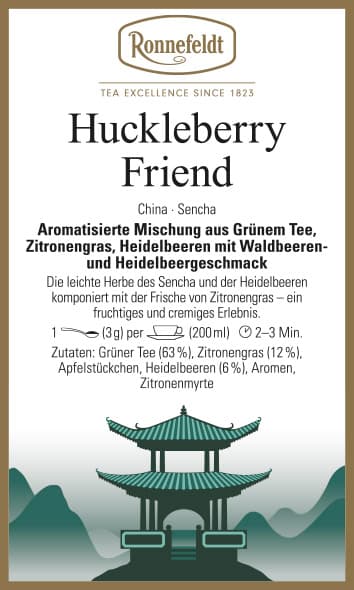 Huckleberry Friend (aromatisierter Grüntee mit Zitronengras und Heidelbeeren von Ronnefeldt)