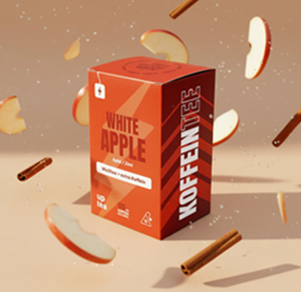 UpTea White Apple, 15 Pyramidenbeutel á 2,5g = 37,5 g (Weißtee + extra Koffein)