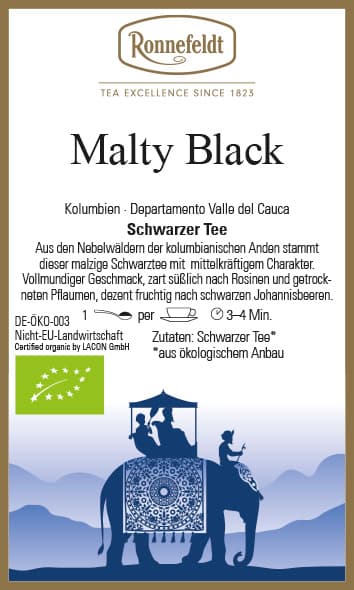 Teeprobe  Malty Black, Bio, 20g (Schwarzer Tee von Ronnefeldt)