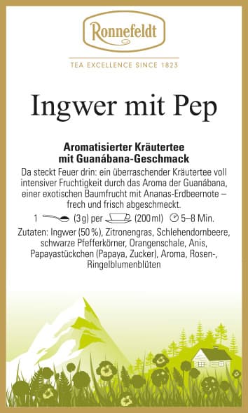 Ingwer: Ingwer mit Pep (Ronnefeldt Tee mit Guanábana-Geschmack)