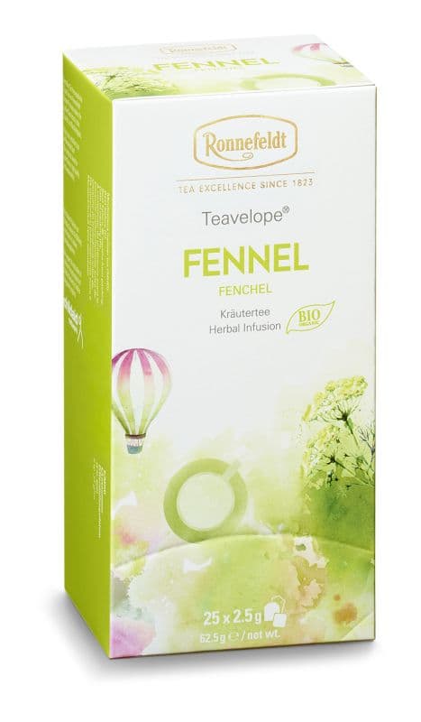 Teavelope Kräutertee Fennel (Fenchel), Bio, 25x2,5g = 62,5g Teavelope Kräutertee Fennel (Fenchel), Bio, 25x2,5g = 62,5g