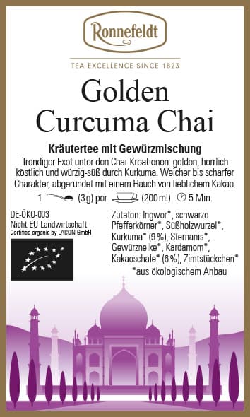 Golden Curcuma Chai, Bio, 100g (Naturbelassener Kräutertee mit Gewürzmischung)