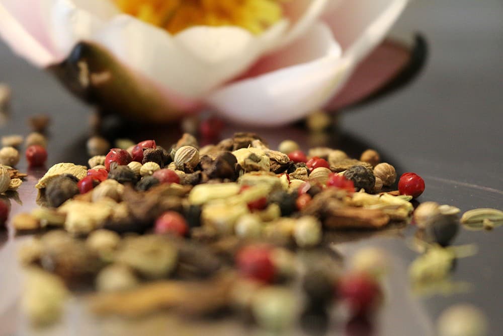 kraeutertee-ayurveda-chai-s Ayurveda Tee: Ayurveda-Chai (Naturbelassener Tee mit feiner Gewürzmischung von Ronnefeldt)