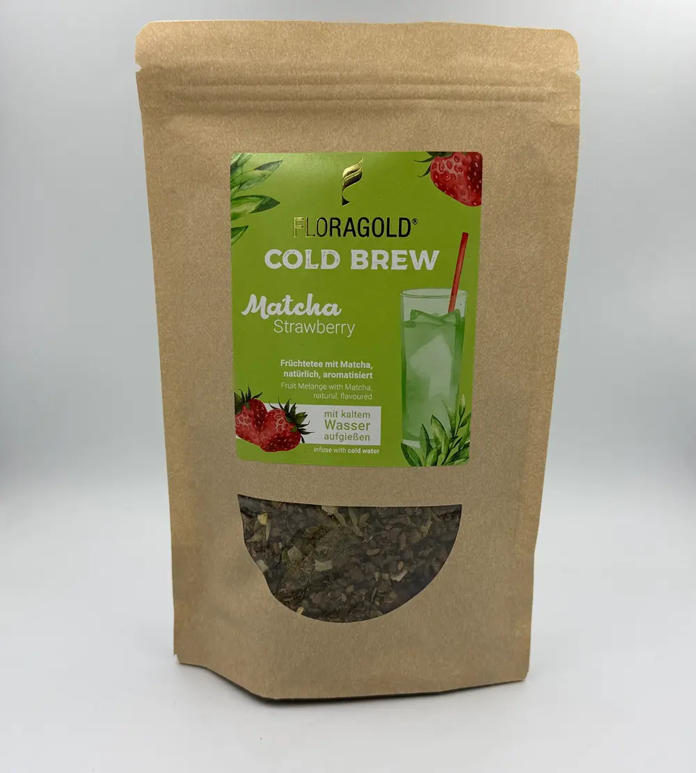 Cold Brew Matcha Strawberry, 100g (Früchtetee mit Matcha, natürlich aromatisiert)